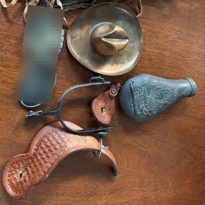 Copper Gun Powder Flask & More