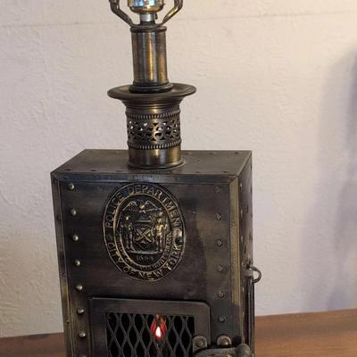 Brass Cage Style Lamp