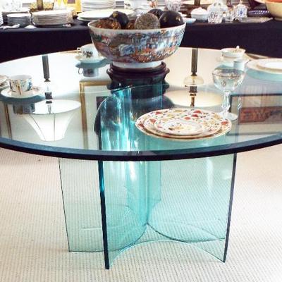 Sale Photo Thumbnail #84: PHILLIPPE STARCK GLASS ITALIA 7/8" CRYSTAL 60" TABLE