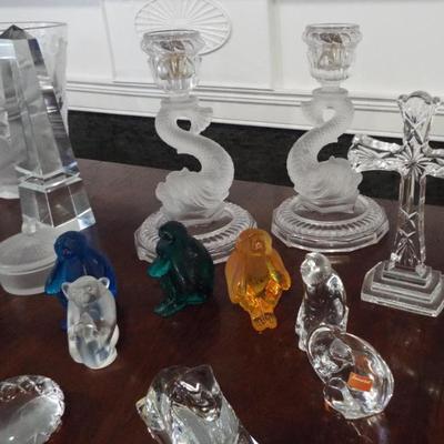 Sale Photo Thumbnail #61: LALIQUE, DAUM NANCY, ROYAL CROWN DERBY, ROYAL WORCESTER, WEDGWOOD, RARE PUIFORCAT FRANCE AND ART DE PORTIEUX FROSTED DOLPHINS