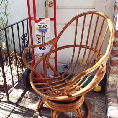 Sale Photo Thumbnail #93: BAMBOO MID CENT SWIVEL EGG CHAIR