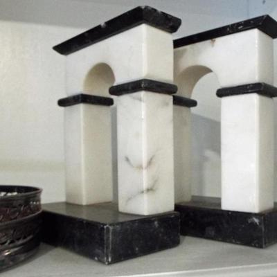Sale Photo Thumbnail #70: MARBLE ARCHED GATES BOOKENDS