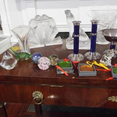 Sale Photo Thumbnail #55: LALIQUE, DAUM NANCY, ROYAL CROWN DERBY, ROYAL WORCESTER, WEDGWOOD, RARE PUIFORCAT FRANCE