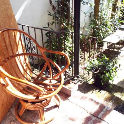 Sale Photo Thumbnail #91: BAMBOO MID CENT SWIVEL EGG CHAIR