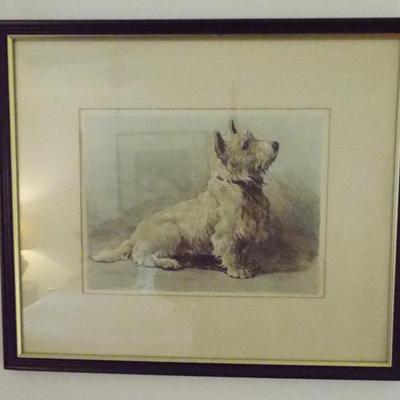 Sale Photo Thumbnail #117: VINTAGE WEST HIGHLAND WHITE TERRIER PRINT