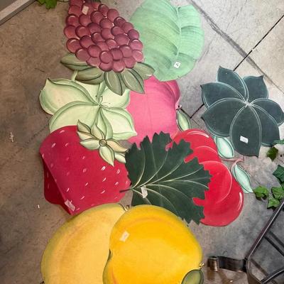 Large Lot of Oversized Fruit & Leaf Place Mats  – Bright, Playful, and Coastal