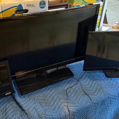 Lot of 3 Flat Screen TVs and Monitors Proscan Sanyo and MRD Untested