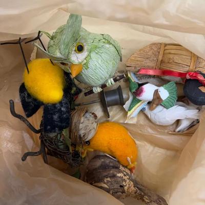 Vintage Bird Figurines & Craft Birds Assortment