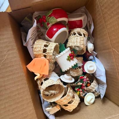 Lot of Christmas Napkin Rings & Holiday Smalls – Mixed Styles