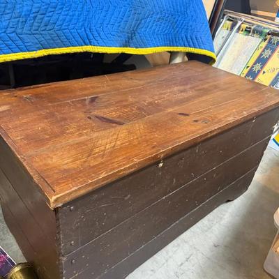Vintage Wooden Blanket Chest