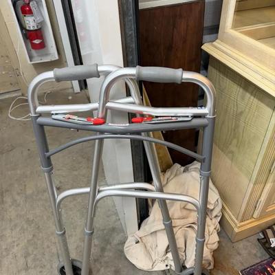 Lightweight Folding Walker with Front Wheels