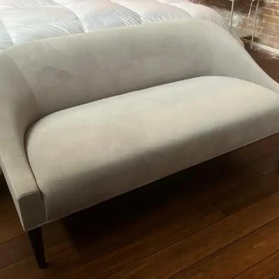 Mitchell Gold & Bob Williams Gray Velvet Settee