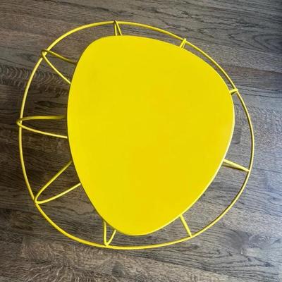 Roche Bobois Yellow Wire Occasional Table