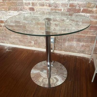 Bellacor Glass & Chrome Bistro Table