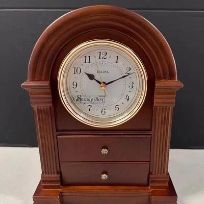 Bulova Clock w Keepsake Drawers