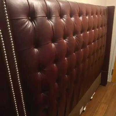 Mitchell Gold & Bob Williams Aubergine Leather Headboard (Cal King)
