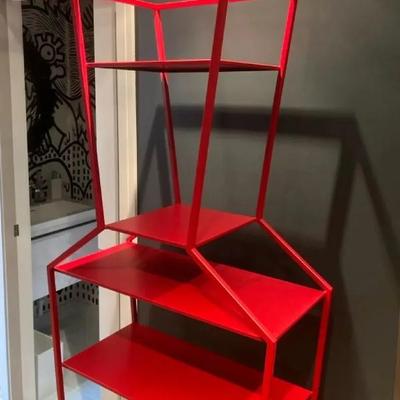 Bonaldo June Red Metal Shelving Unit