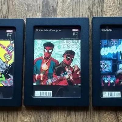 3 Framed Marvel Variant Edition #1 Hip Hop Covers Inc Deadpool