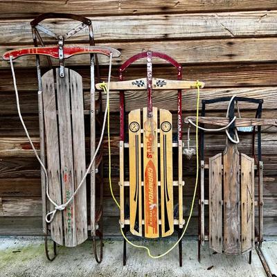 Fire Fly, Champion and Other Wood Sleds