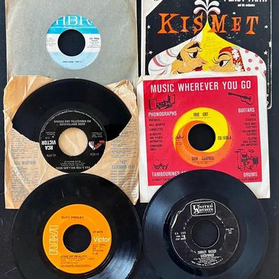 Vintage 45s Movies Elvis Glen Campbell Kismet Goldfinger