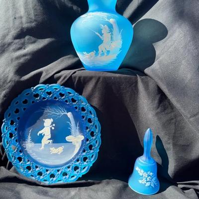 Westmoreland Blue Satin Glass