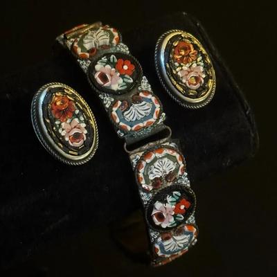 Vintage Italian Micro Mosaic Set 
