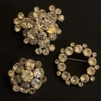 Sparkling Brooches