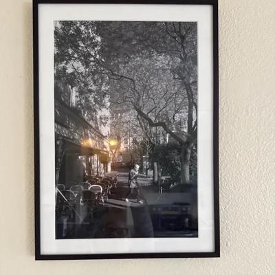 PREVIEW ONLY!  SILENT AUCTION ITEM:
“A Quiet Street, Still Awake”. Black and White Photograph 