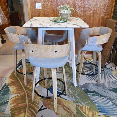 Bistro Vignette w/Carson Carrington Gavle Counter Stools/Christopher Knight Kenilworth Bar Table 