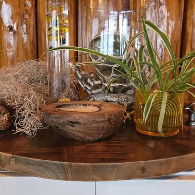 Glass Floats in a Natural Setting 