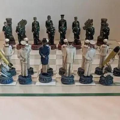 Army vs Navy Chess Set 