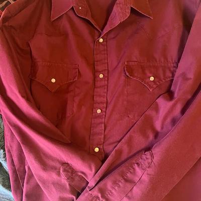 Men's Western Pearl Snap Shirts 6 L And 2 xl