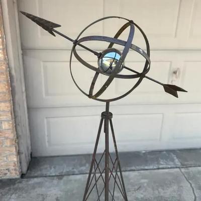 Armillary sphere obelisk trellis