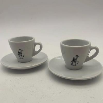 Biedermeier Espresso Cups And Saucers