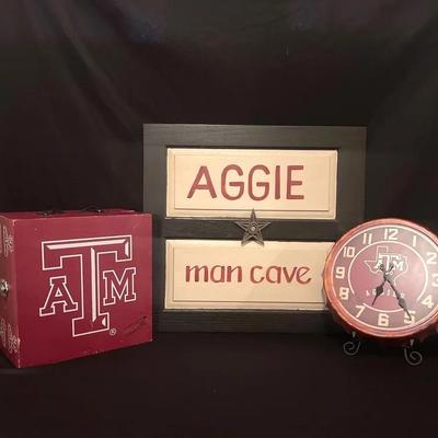 Texas Aggie “Man Cave” Plaque, Washer Game, Aggie Clock