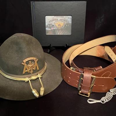 TAMU Corps Of Cadets Belt, Hat And Booklet