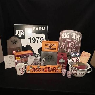 Assortment Of Texas Aggie Items 