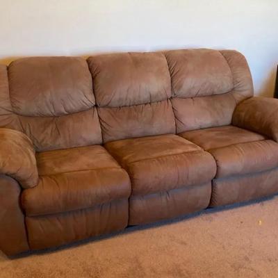 Brown Ultra Suede Sofa