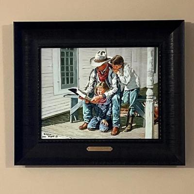 Girls And The Gospel Framed Print By Kenneth Wyatt