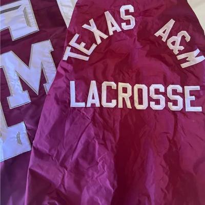 Vintage Aggie Lacrosse Jacket And Aggie Flag 