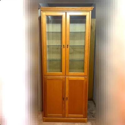 Curio/Storage Cabinet With Glass Shelves