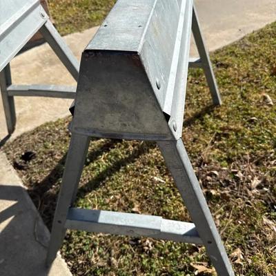 Two Metal Saw Horses