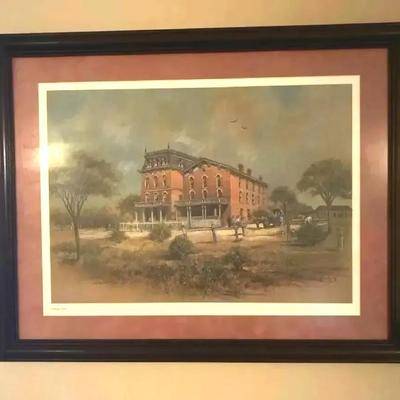 Print Of "Gathright Hall" Texas A&M University By E. M.  “Buck” Schiwetz