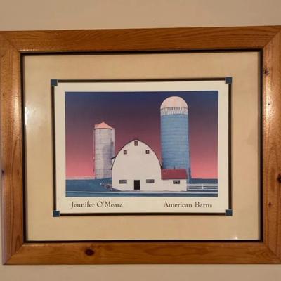 Jennifer O’Meara “American Barns” Framed Print