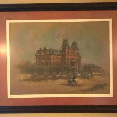 Print Of Texas A&M “Old Main” By E.M. Schiwetz