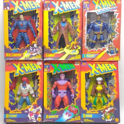Sale Photo Thumbnail #596: (6) Marvel X-Men Deluxe Ed. Action Figures Sealed
