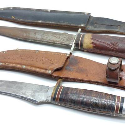 Sale Photo Thumbnail #228: 2 Vintage Hunting Knives (L39 & ToothPick)