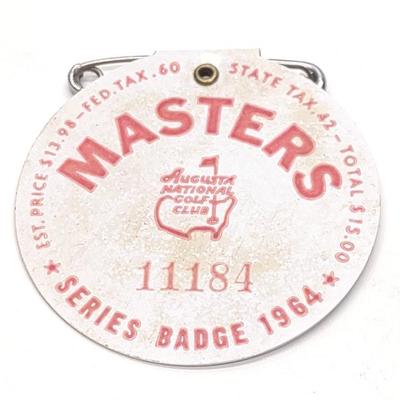 Sale Photo Thumbnail #132: 1964 Masters Tournament Series Golf Badge #11181