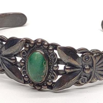 Sale Photo Thumbnail #359: Sterling Silver & Turquoise Cuff Bracelet