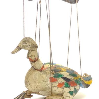 Sale Photo Thumbnail #175: Antique Wooden Goose Marionette Puppet